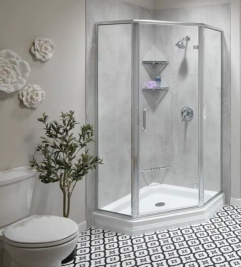 Modern bathroom remodeled by Earl's Plumbing in Lubbock, TX